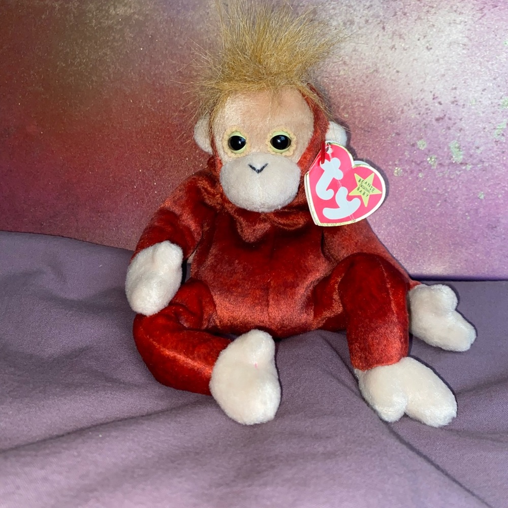 Ty Orangutan beanie baby. “Schweetheart”